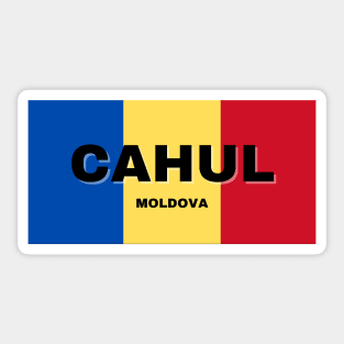 Cahul City in Moldovan Flag Colors Sticker